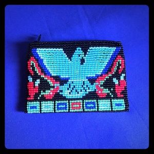 Huichol Beaded Coin Purse handmade in Mexico